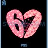 67 Heart Valentines Day PNG, 6-7 Six Seven PNG