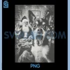 AI Chihuahua Dog Selfie with Santa PNG, Claus Christmas PNG