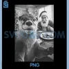 AI Otter Selfie with Santa Claus PNG, Christmas Meme PNG