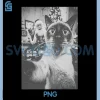 Funny AI Siamese Cat Selfie with Santa PNG, Claus Christmas Meme PNG