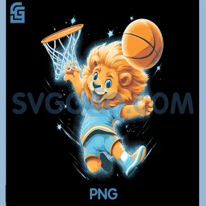 Basketball Lion Cool PNG, Sports Animal Design PNG