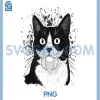 Funny Bearded Cat PNG, Mustache Beard Lovers PNG