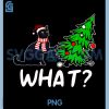 Funny Black Cat Gift Pushing PNG, Christmas Tree Over Cat What PNG