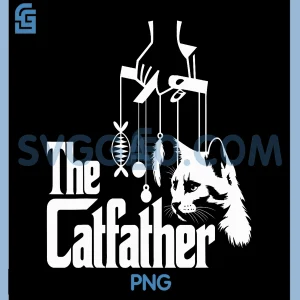 Funny Cat Dad Life PNG, The Catfather PNG