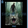 Scared Cat Selfie Zombie PNG, Funny Horror Cat PNG