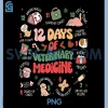 Funny Christmas Vet Tech PNG, 12 days of Veterinary Medicine PNG