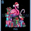 Festive Flamingo PNG, Holiday Pink Christmas PNG, Xmas Santa Hat PNG